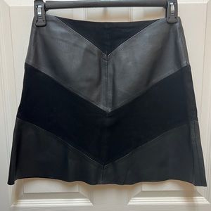 🖤 ZARA Faux Suede Leather Miniskirt